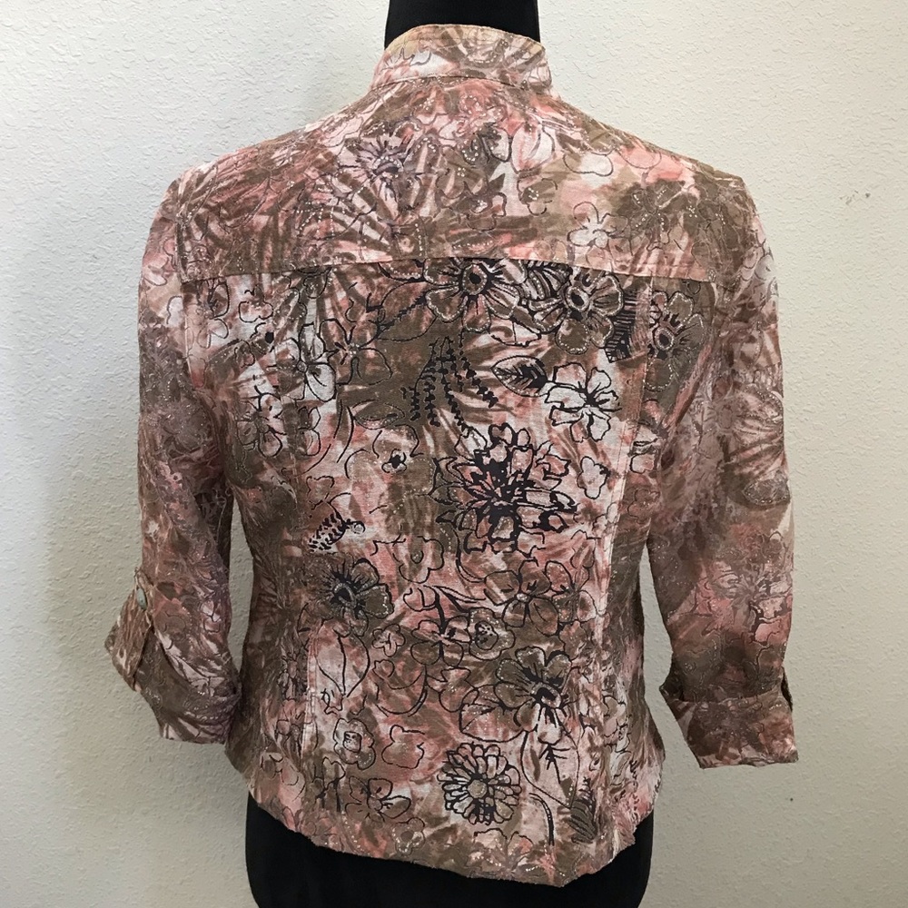 Ruby Rd. Sheer Printed Jacket - Picture 2 of 9